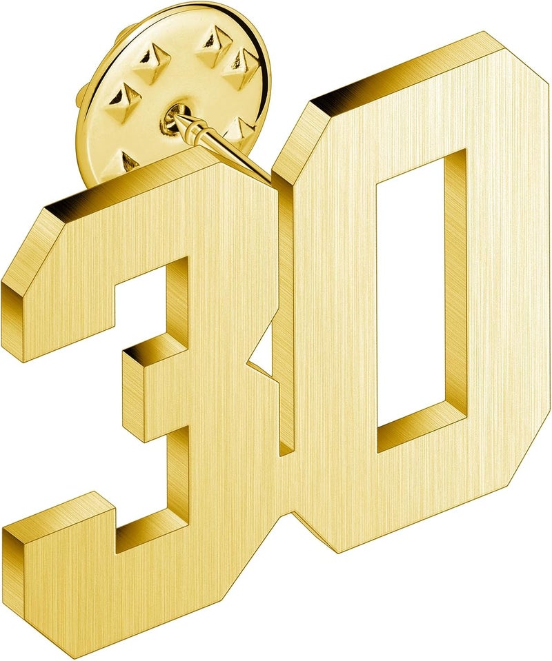 AMITER دبابيس ياقة مخصصة من 0-100، دبابيس بروش ذهبية عيار 18 لكرافات، ربطات عنق، قبعات، للرجال والنساء - Image 1